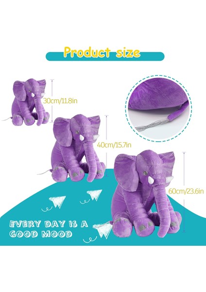 Fil Dolması Hayvan Peluş, 15.7in Sevimli Yumuşak Mor Sarılma Fil Peluşlar Yastık Oyuncaklar Bebek Kawaii Doğum Günü Hediyesi Yetişkinler Için Çocuk Erkek Kız (Yurt Dışından) fırsatları