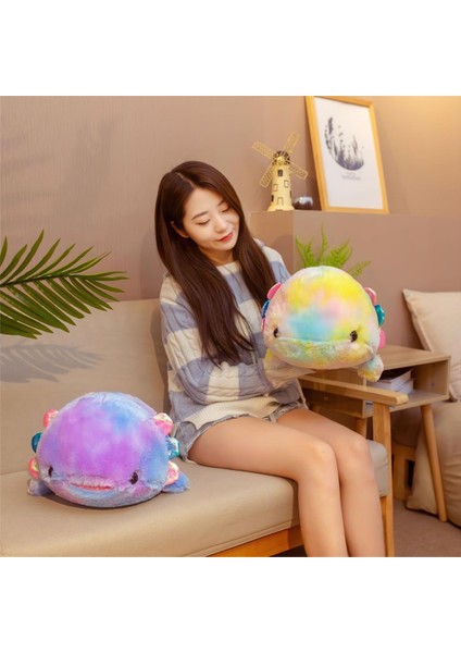 Peluş Oyuncaklar Axolotl, 21.6" Doldurulmuş Hayvanlar Kawaii Axolotl Peluş Atma Yastık Gökkuşağı Doldurulmuş Hayvanlar Yumuşak Sevimli Renkli Vücut Yastık Kızlar Için Peluşlar Çocu (Yurt Dışından)