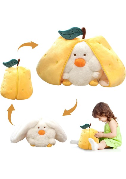 Armut Ördek Peluş Oyuncak 7.8 Inç Sevimli Peluş Sarılma Peluş Yastık Ördek Doldurulmuş Hayvan Yumuşak Peluş Armut Bebek Fermuarlı Uyku Yastıkları Karın Zamanı Oyuncakları Kız Erkek (Yurt Dışından)