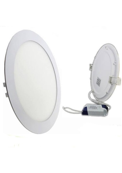 Borled 24W Ilık Beyaz Slim LED Panel 4000K Yuvarlak Alüminyum Kasa BL-S1-2020