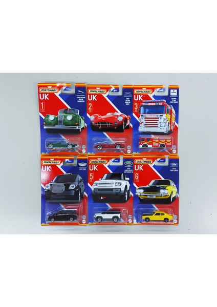 UK Series 6'lı Set ( United Kingdom Arabaları )