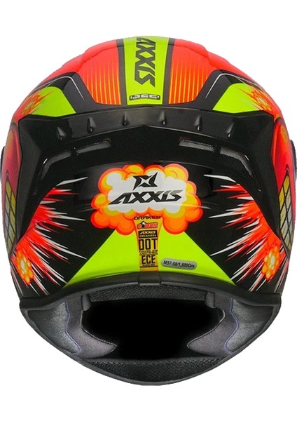 Draken S Bombs A5 Matt Red Kapalı Motosiklet Kaskı + Yedek Siyah Vizör - M modelleri