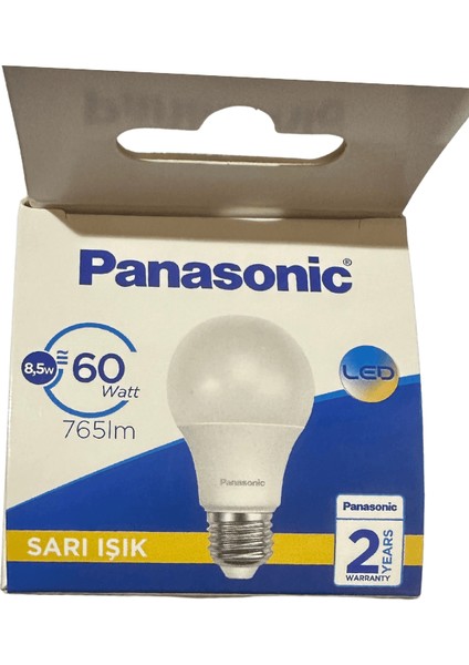 8.5W (60W) 2700K (Sarı Işık) E27 Duylu LED Ampul (2 Adet)