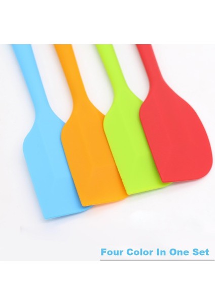 4 Parçalı Silikon Spatula, Paslanmaz Çelik Çekirdekli, Isıya Dayanıklı Yapışmaz Kauçuk Spatula (Yurt Dışından) modelleri