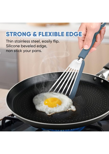 Yapışmaz Balık Spatula, Ince Oluklu Spatulalar Yapışmaz Tencere Için Turner Silikon Balık Spatulaları, Yüksek Isıya Dayanıklı Bpa Içermeyen Pişirme Gereçleri, Balık, Yumurta, Krep (Yurt Dışından) fiyatları