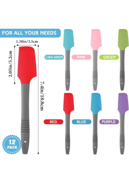 12 Adet Mini Silikon Spatula Kauçuk Küçük Silikon Kazıyıcı Isıya Dayanıklı Yapışmaz Esnek Mutfak Spatula Islak Evcil Hayvan Maması Kavanoz Pişirme Pişirme Buzlanma Karıştırma Aracı (Yurt Dışından) fiyatları