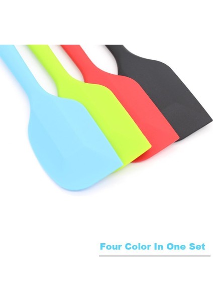 4 Parçalı Silikon Spatula, Paslanmaz Çelik Çekirdekli, Isıya Dayanıklı Yapışmaz Kauçuk Spatula (Yurt Dışından) modelleri