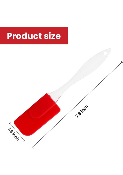 Silikon Spatula, Yumurta, Pişirme, Fırınlama ve Karıştırma Için Yapışmaz Isıya Dayanıklı Kauçuk Çevirmeli Spatula (Kırmızı) (Yurt Dışından) fiyatları