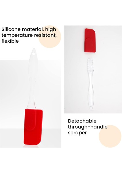 Silikon Spatula, Yumurta, Pişirme, Fırınlama ve Karıştırma Için Yapışmaz Isıya Dayanıklı Kauçuk Çevirmeli Spatula (Kırmızı) (Yurt Dışından) fırsatları