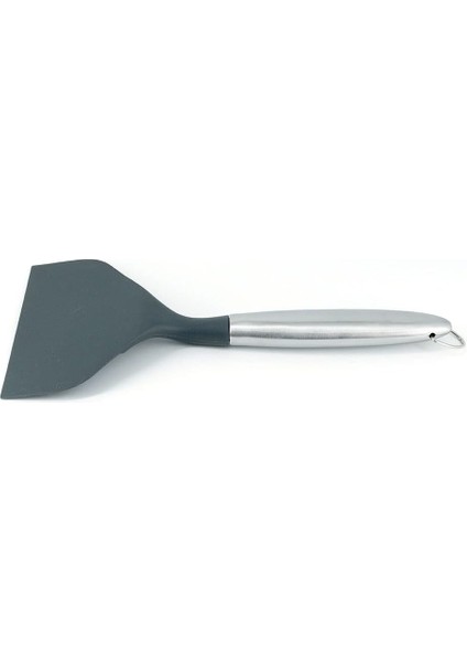 Yapışmaz Isıya Dayanıklı Gözleme Turner Için Silikon Spatula, Yumurta, Balık, Burger, Biftek, Omlet, Pizza (Gri) Için Pişirme Düz Geniş Kazıyıcı Flipper ile Tamagoyaki Spatula (Yurt Dışından)