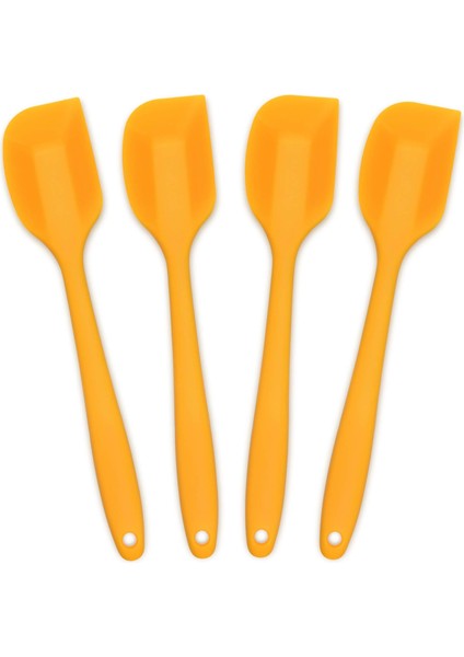 Silikon Spatula 4 Parçalı Set, Paslanmaz Çelik Çekirdekli, Isıya Dayanıklı Yapışmaz Kauçuk Spatula, Turuncu (Yurt Dışından)
