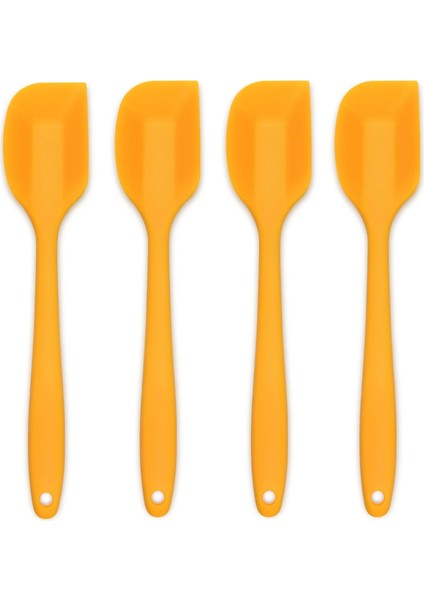 Silikon Spatula 4 Parçalı Set, Paslanmaz Çelik Çekirdekli, Isıya Dayanıklı Yapışmaz Kauçuk Spatula, Turuncu (Yurt Dışından)