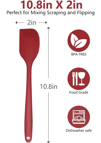 Isıya Dayanıklı Pişirme Için Kırmızı Silikon Spatula, 10.8 Inç Küçük Mutfak Spatula Silikon, Pişirme Için Esnek Kauçuk Spatula (Yurt Dışından) fiyatları