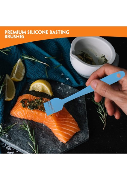 Pişirme, Fırınlama, Gıdaya Uygun Kauçuk Spatula Yüksek Isıya Dayanıklı Yapışmaz Tava, Bulaşık Makinesinde Yıkanabilir, Mavi Için 6'lı Silikon Spatula Seti (Yurt Dışından)