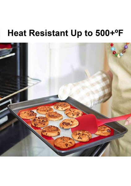 Silikon Spatula Seti - 3 Parça Spatula Silikon Isıya Dayanıklı Yapışmaz Kauçuk Spatula Seti Pişirme, Karıştırma Için Mutfak Gereçleri Kızartma Için Esnek Spatulalar - Yeşil Spatula (Yurt Dışından)