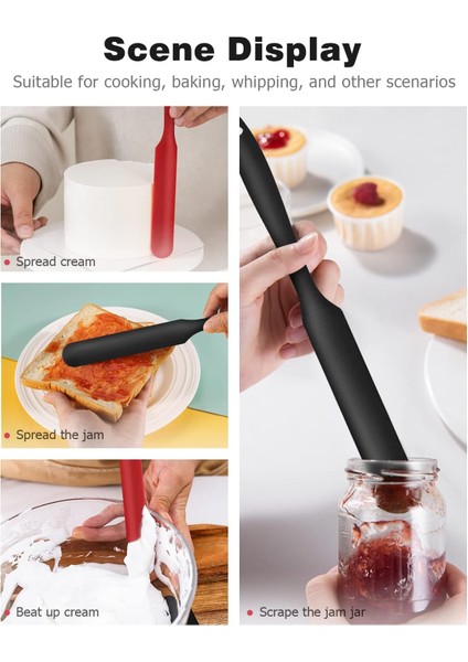 Kavanoz Spatula, Mayo Kavanozunun Dibi Için Uzun Saplı Silikon Kavanoz Spatula Kazıyıcı, Soğuk Kırbaç, Fıstık Ezmesi, Çeşniler (Siyah/kırmızı) (Yurt Dışından) modelleri