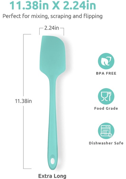 Isıya Dayanıklı Silikon Büyük Spatula: 600°F Yüksek Isıya Dayanıklı 11.38 Inç Silikon Karıştırma Karıştırma Pişirme Kazıma Pişirme Kabı Kazıyıcı Mutfak Için Dikişsiz Yayıcı Yapışma (Yurt Dışından) fiyatları
