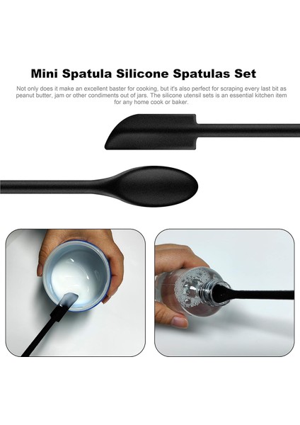 Mini Spatula Silikon Spatula 6'lı Set Küçük Makyaj Spatula, Mutfak Aletleri Pişirme Veya Kozmetik Için Mini Kavanoz Için Kauçuk Spatula Silikon, Yeniden Kullanılabilir Güzellik Spa (Yurt Dışından) modelleri