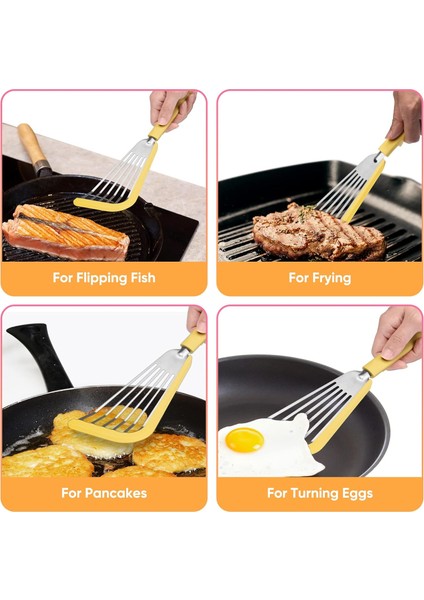 Yapışmaz Balık Spatula, Ince Oluklu Spatulalar Yapışmaz Tencere Için Turner Silikon Balık Spatulaları, Yüksek Isıya Dayanıklı Bpa Içermeyen Pişirme Gereçleri, Balık, Yumurta, Krep (Yurt Dışından) modelleri