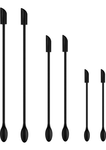 Spatula 6'lı Set Silikon Mini Makyaj Spatulası, Pişirme Veya Pişirme Için Küçük Kauçuk Spatula Mutfak Aletleri Mini Kavanoz Için Spatula Silikonu, Kozmetik Veya Yeniden Kullanılabi (Yurt Dışından)