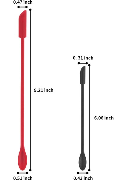 Mini Spatula Silikon Spatula Seti - 2 Adet Makyaj Spatula Kozmetik Için Küçük Spatula, Yeniden Kullanılabilir Güzellik Spatula Minik Spatula, Ince Kavanoz Spatula Gıda Kazıyıcı, So (Yurt Dışından)