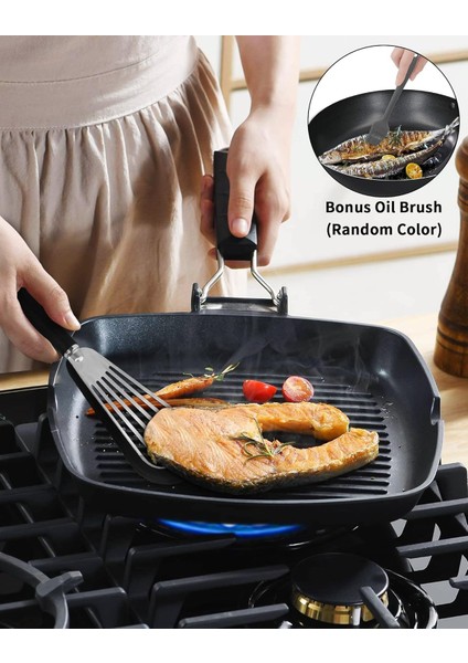 Yapışmaz Tencere Için Friekylin Silikon Balık Spatula, Pişirme Için Isıya Dayanıklı Silikon Saplı Oluklu Spatula Döndürücü (Siyah) (Yurt Dışından) fiyatları