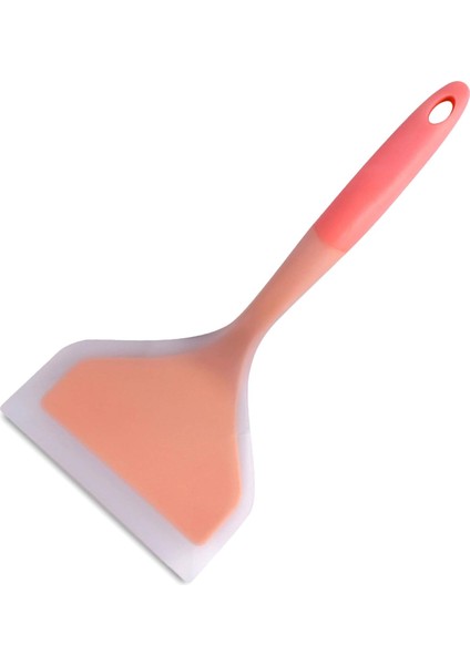 Silikon Orta Spatula Yapışmaz Pişirme Güvenli Esnek Silikon Döndürücü, Yumurta, Krep, Omlet Veya Biftek Pişirmek Için Mükemmel (Renk Rastgele) (Yurt Dışından)