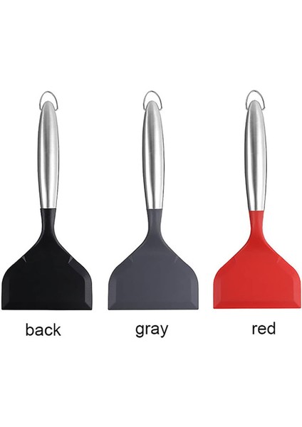 Yapışmaz Isıya Dayanıklı Gözleme Turner Için Silikon Spatula, Yumurta, Balık, Burger, Biftek ve Omlet, Pizza Için Pişirme Düz Geniş Kazıyıcı Kürek Flipper ile Tamagoyaki Spatula (K (Yurt Dışından)