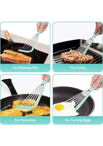 Yapışmaz Balık Spatula, Ince Oluklu Spatulalar Yapışmaz Tencere Için Turner Silikon Balık Spatulaları, Yüksek Isıya Dayanıklı Bpa Içermeyen Pişirme Gereçleri, Balık, Yumurta, Krep (Yurt Dışından) modelleri