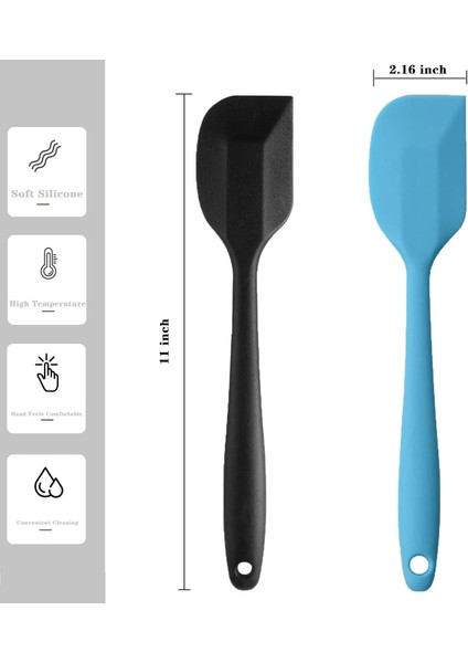Parça Silikon Spatula, 11 Inç Paslanmaz Çelik Çekirdekli Yapışmaz Isıya Dayanıklı Kauçuk Spatula (A) (Yurt Dışından) fiyatları