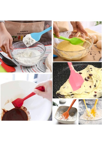 Parça Silikon Spatula, 11 Inç Paslanmaz Çelik Çekirdekli Yapışmaz Isıya Dayanıklı Kauçuk Spatula (A) (Yurt Dışından) modelleri