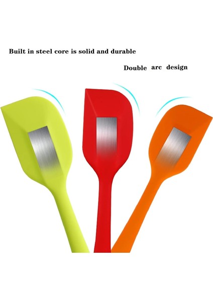 Parça Silikon Spatula, 11 Inç Paslanmaz Çelik Çekirdekli Yapışmaz Isıya Dayanıklı Kauçuk Spatula (A) (Yurt Dışından) fırsatları