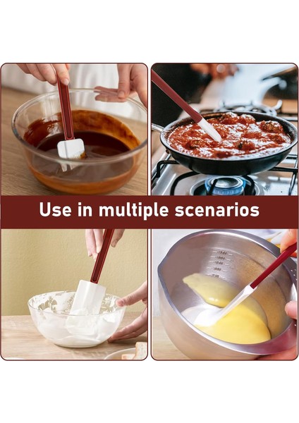 3pcs 10 Inç Kauçuk Spatula, Silikon Isıya Dayanıklı Silikon Spatula Karıştırma, Kızartma ve Yayma Için Ticari Spatula, Bulaşık Makinesinde Yıkanabilir (Yurt Dışından)
