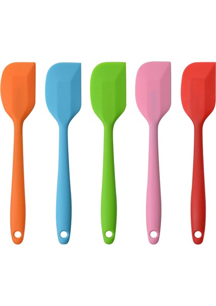 Silikon Spatula, 8,5 Inç Küçük Kauçuk Spatula Dikişsiz Tek Parça Tasarım Isıya Dayanıklı Yapışmaz Esnek Kazıyıcılar Pişirme Karıştırma Aracı (5 Adet) (Yurt Dışından)