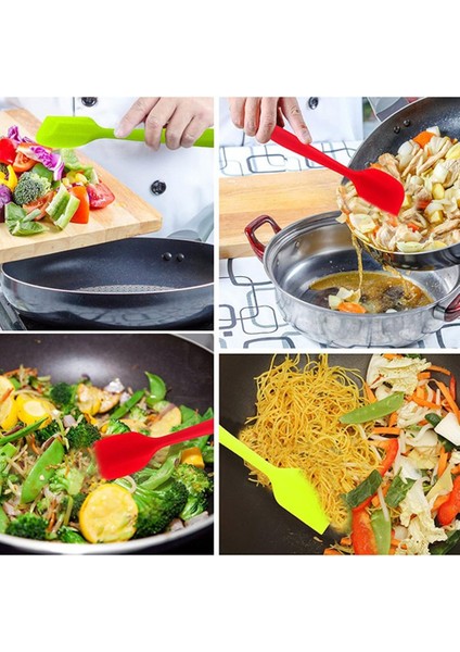 Silikon Spatula, 8,5 Inç Küçük Kauçuk Spatula Dikişsiz Tek Parça Tasarım Isıya Dayanıklı Yapışmaz Esnek Kazıyıcılar Pişirme Karıştırma Aracı (5 Adet) (Yurt Dışından)