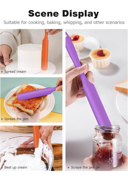 Kavanoz Spatula, Mayo Kavanozunun Dibi Için Uzun Saplı Silikon Kavanoz Spatula Kazıyıcı, Soğuk Kırbaç, Fıstık Ezmesi, Çeşniler (Turuncu/mor/sarı/pembe) (Yurt Dışından) fiyatları