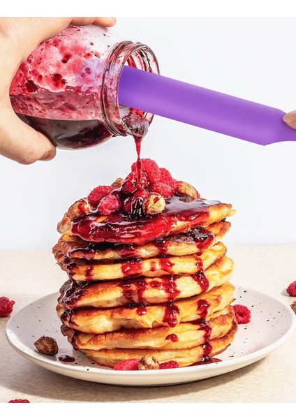 Kavanoz Spatula, Mayo Kavanozunun Dibi Için Uzun Saplı Silikon Kavanoz Spatula Kazıyıcı, Soğuk Kırbaç, Fıstık Ezmesi, Çeşniler (Turuncu/mor/sarı/pembe) (Yurt Dışından) modelleri