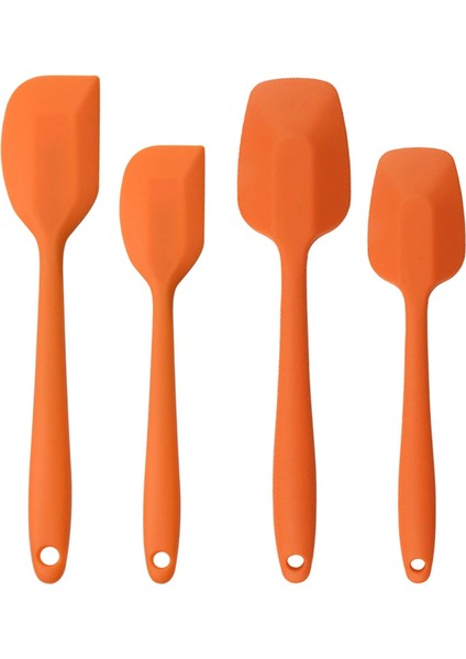 Silikon Spatula Seti, Kauçuk Kaşık Spatula Isıya Dayanıklı Kaşık Tek Parça Tasarım Dikişsiz Spatula Yapışmaz Kazıyıcılar Pişirme Karıştırma Aleti (Turuncu) (Yurt Dışından) fiyatları