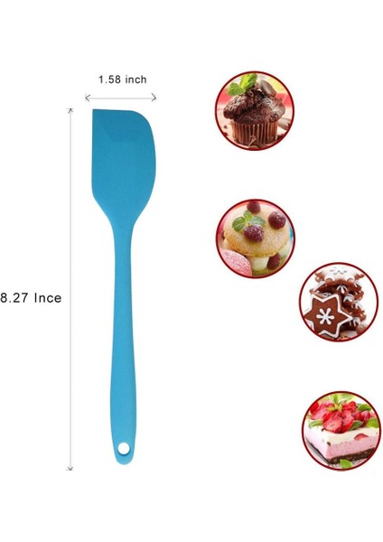 4 Parça Isıya Dayanıklı Silikon Spatula Seti, Küçük (Yurt Dışından)