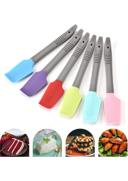 Adet Silikon Spatula Yapışmaz Küçük Kauçuk Kavanoz Spatula Yüksek Isıya Dayanıklı Döner Spatula Minik Pişirme Kazıyıcı Evcil Hayvan Maması Pişirme Için Kepçeler Buzlanma Karıştırma (Yurt Dışından)