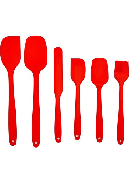 Yapışmaz Tencere Seti Için Silikon Spatula Seti, Pişirme Pişirme Karıştırma, Kusursuz Tasarım, Bulaşık Makinesinde Yıkanabilir Bpa Içermeyen Kırmızı 6'lı Set (Yurt Dışından) modelleri