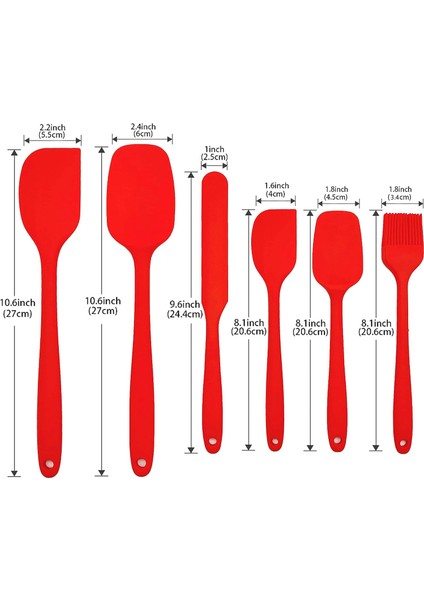 Yapışmaz Tencere Seti Için Silikon Spatula Seti, Pişirme Pişirme Karıştırma, Kusursuz Tasarım, Bulaşık Makinesinde Yıkanabilir Bpa Içermeyen Kırmızı 6'lı Set (Yurt Dışından) fırsatları