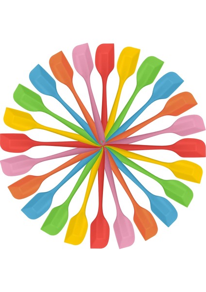 Silikon Spatulalar 8.3 Inç Küçük Kauçuk Spatula Isıya Dayanıklı Spatulalar Dikişsiz Tasarım Yapışmaz Esnek Kazıyıcılar Pişirme Karıştırma Aracı (24 Parça) (Yurt Dışından)