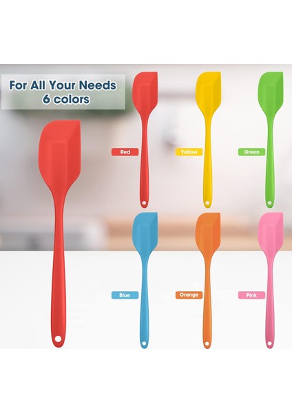 Silikon Spatulalar 8.3 Inç Küçük Kauçuk Spatula Isıya Dayanıklı Spatulalar Dikişsiz Tasarım Yapışmaz Esnek Kazıyıcılar Pişirme Karıştırma Aracı (24 Parça) (Yurt Dışından) modelleri