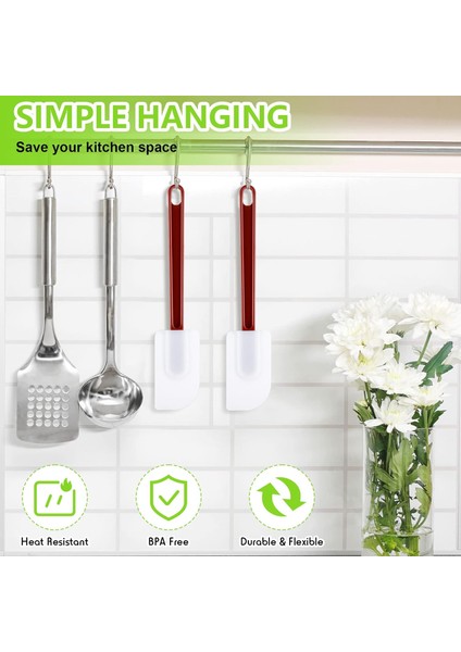 Adet Silikon Kauçuk Spatula, 10'' Ticari Spatula 500℉ Isıya Dayanıklı, Yapışmaz Ağır Hizmet Kazıyıcı Mutfak Pişirme Için Karıştırma Kızartma Yayma Pişirme, Bulaşık Makinesinde Yıka (Yurt Dışından) modelleri