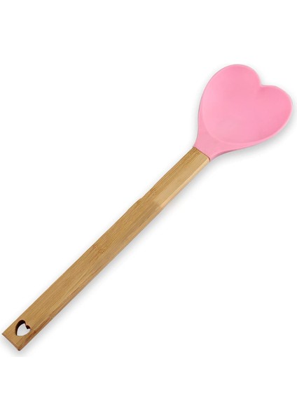 Kalp Şeklinde Silikon Spatula - Pişirme, Karıştırma, Pastacılık, Mutfak Malzemesi Kaşık - Bambu Sap - Anlamlı Mutfak Hediyesi Fikri - Yeni Eve Taşınma Partisi, Anneler Günü, Düğün, (Yurt Dışından) modelleri