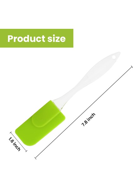 Silikon Spatula, Yumurta, Pişirme, Pişirme ve Karıştırma Için Yapışmaz Isıya Dayanıklı Kauçuk Çevirme Spatula (Yeşil) (Yurt Dışından)