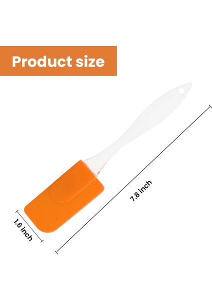 Silikon Spatula, Yumurta, Pişirme, Pişirme ve Karıştırma Için Yapışmaz Isıya Dayanıklı Kauçuk Çevirme Spatula (Turuncu) (Yurt Dışından) fiyatları
