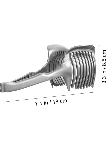 Domates Limon Dilimleme Tutucu Yuvarlak Meyve Soğan Parçalayıcı Kesici Kılavuz Maşa Saplı Paslanmaz Çelik Mutfak Kesim Için Kolay Dilimleme Patates Kireç Gıda Standı (Yurt Dışından)