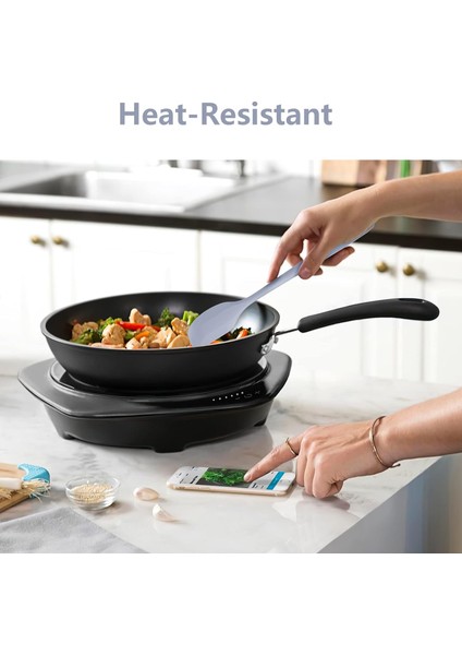 Pişirme Için Gri Silikon Spatula Isıya Dayanıklı, 10.8 Inç Küçük Mutfak Spatula Silikonu, Pişirme Için Esnek Kauçuk Spatula (Yurt Dışından)